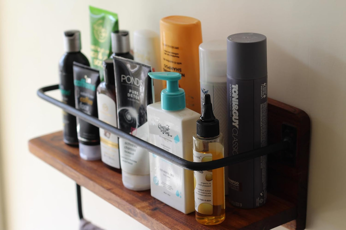 Multipurpose Wooden Wall Rack - Acacia Wood Wall Shelf