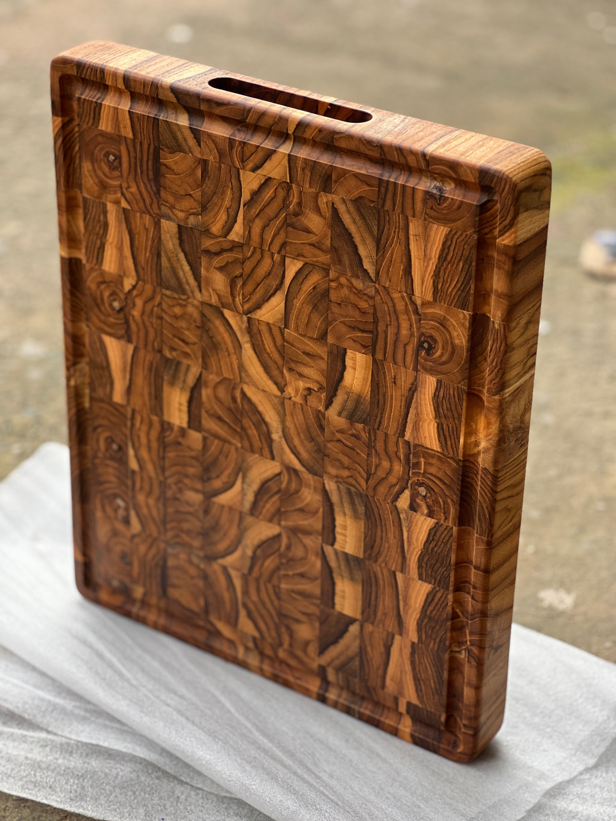 20 x 12 x 2 inch Teak End Grain Cutting Board
