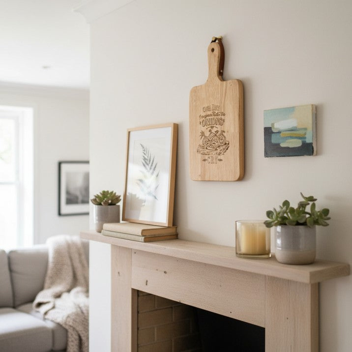 Malaysian Wood Cutting Board – Laser Engraved Artwork - Kitchen Gift Edition - Size 16 x 8 x 0.5 Inch