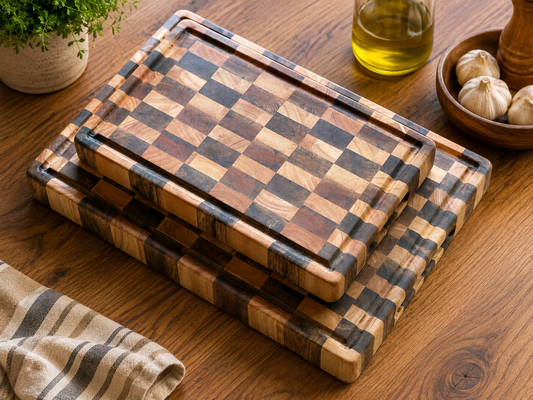 Checkered End Grain Cutting Board