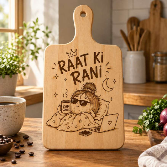 Malaysian Wood Cutting Board – Raat Ki Rani -  Size 16 x 8 x 0.5 Inch