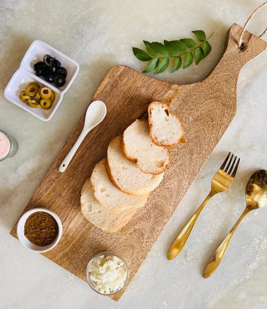 Mango Wood Chopping Board & Serving Platter with Handle