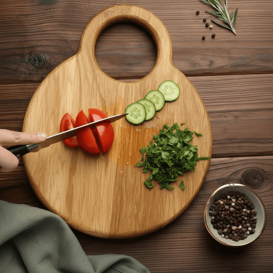 Round Acacia Wood Platter 16 Inch x 12 inch x 0.5 inch