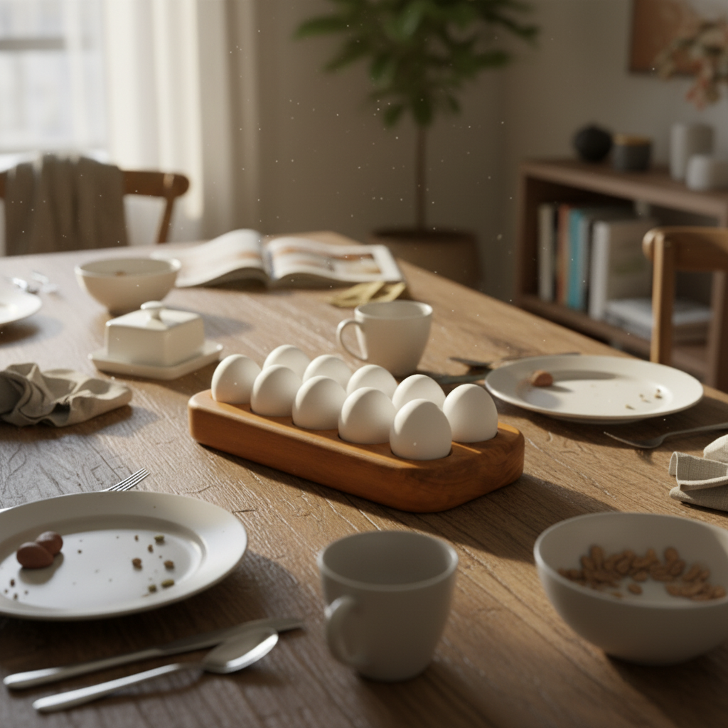 Solid Wood Egg Tray for 4/6/12 Eggs - Food Grade Finish