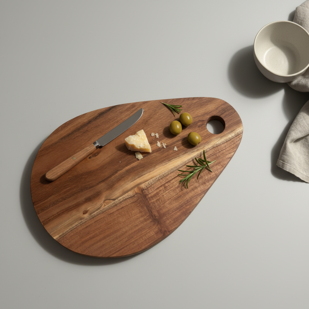 Oval Acacia Wood Platter for Serving & Gifting  - 30 cm Length x 22 cm Width x 0.5 cm Height