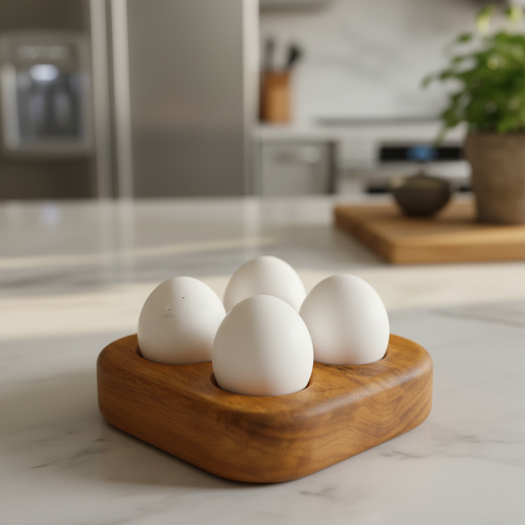 Solid Wood Egg Tray for 4/6/12 Eggs - Food Grade Finish