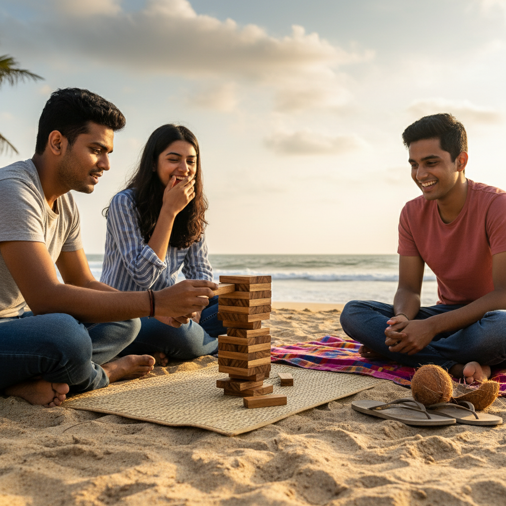 Classic Jenga in Solid Acacia Wood