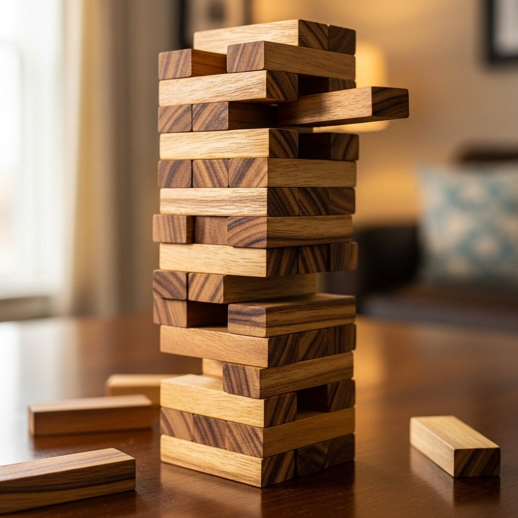 Classic Jenga in Solid Acacia Wood