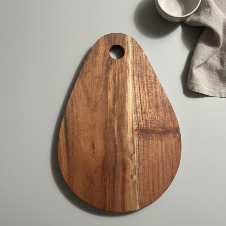 Oval Acacia Wood Platter for Serving & Gifting  - 30 cm Length x 22 cm Width x 0.5 cm Height
