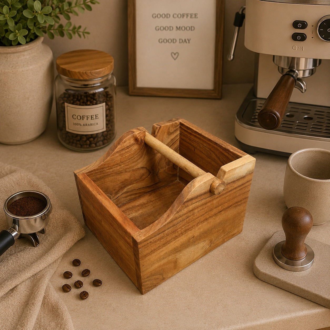 Premium Acacia Wood Espresso Knock Box