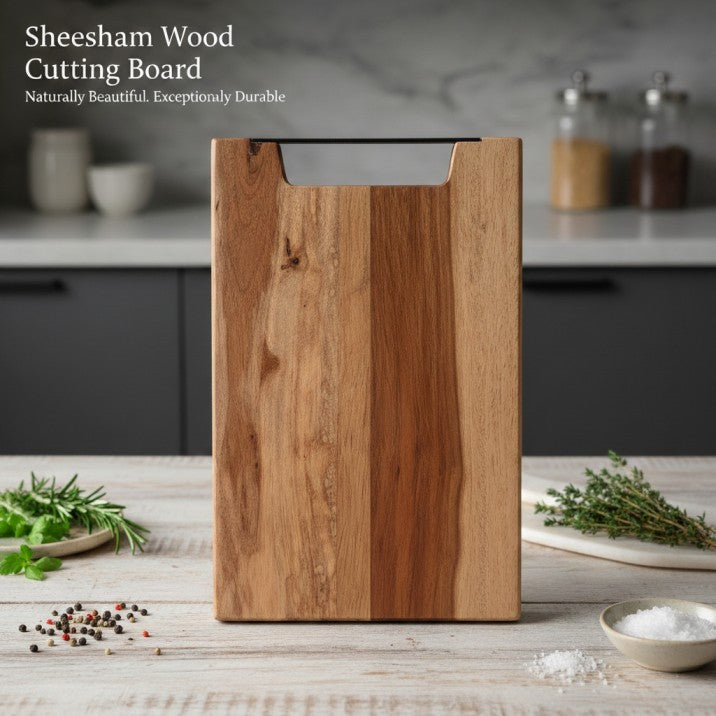 Solid Sheesham Wood Cutting Board for Daily Chopping